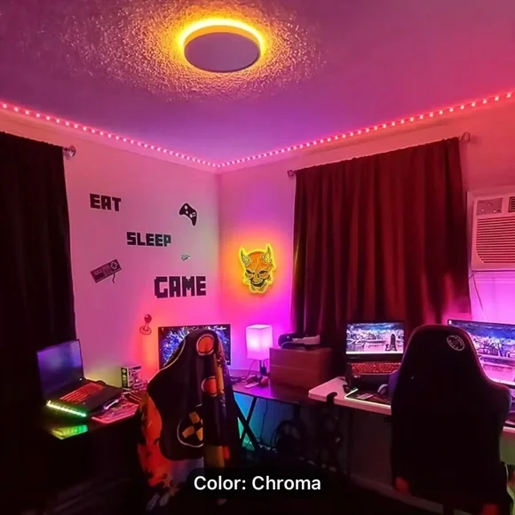 Neon Devil Mask Sign Game Room Goth - Picture 5 of 8